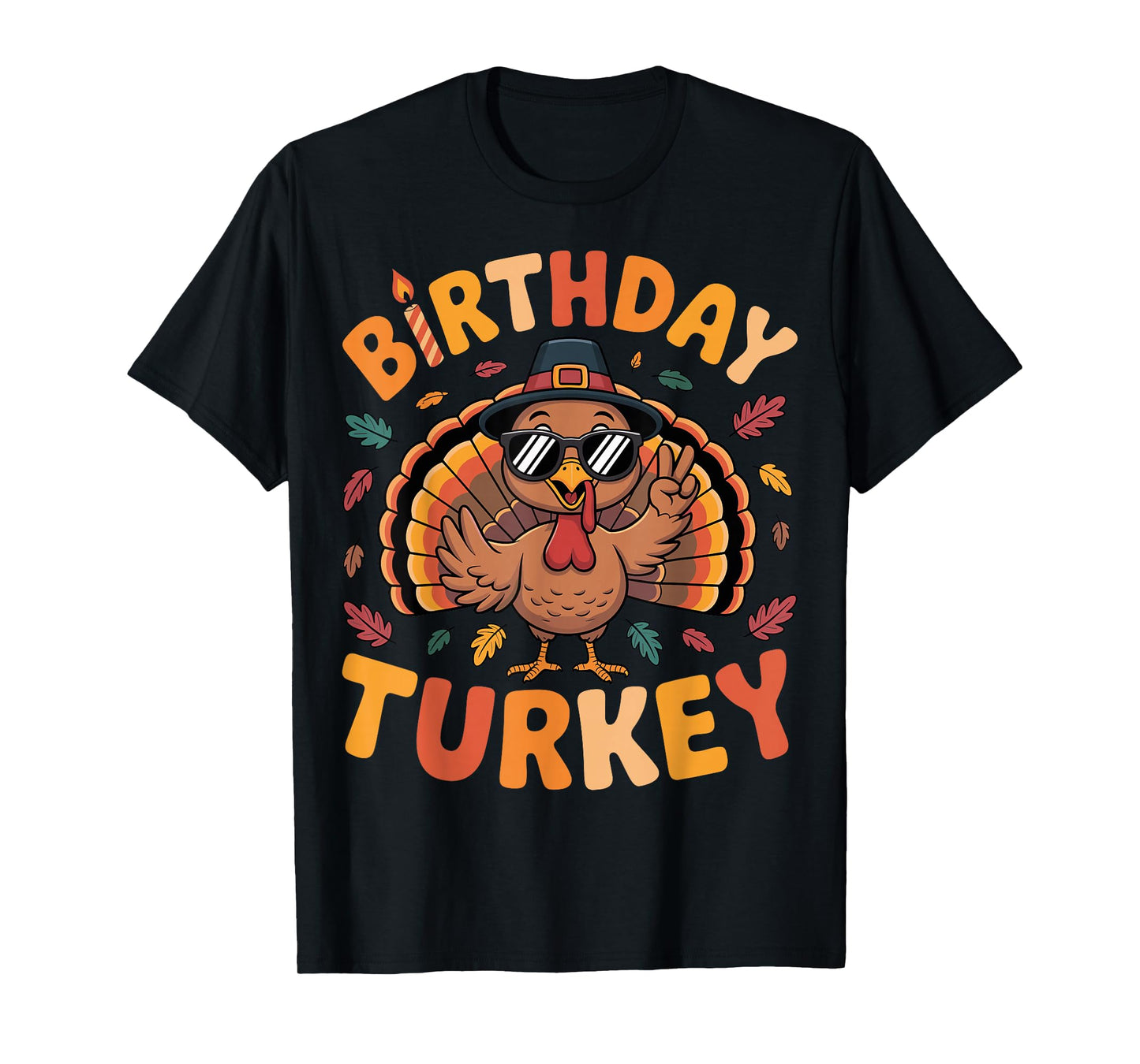 Thanksgiving Birthday Turkey Birthday Party Toddler Boy Girl T-Shirt