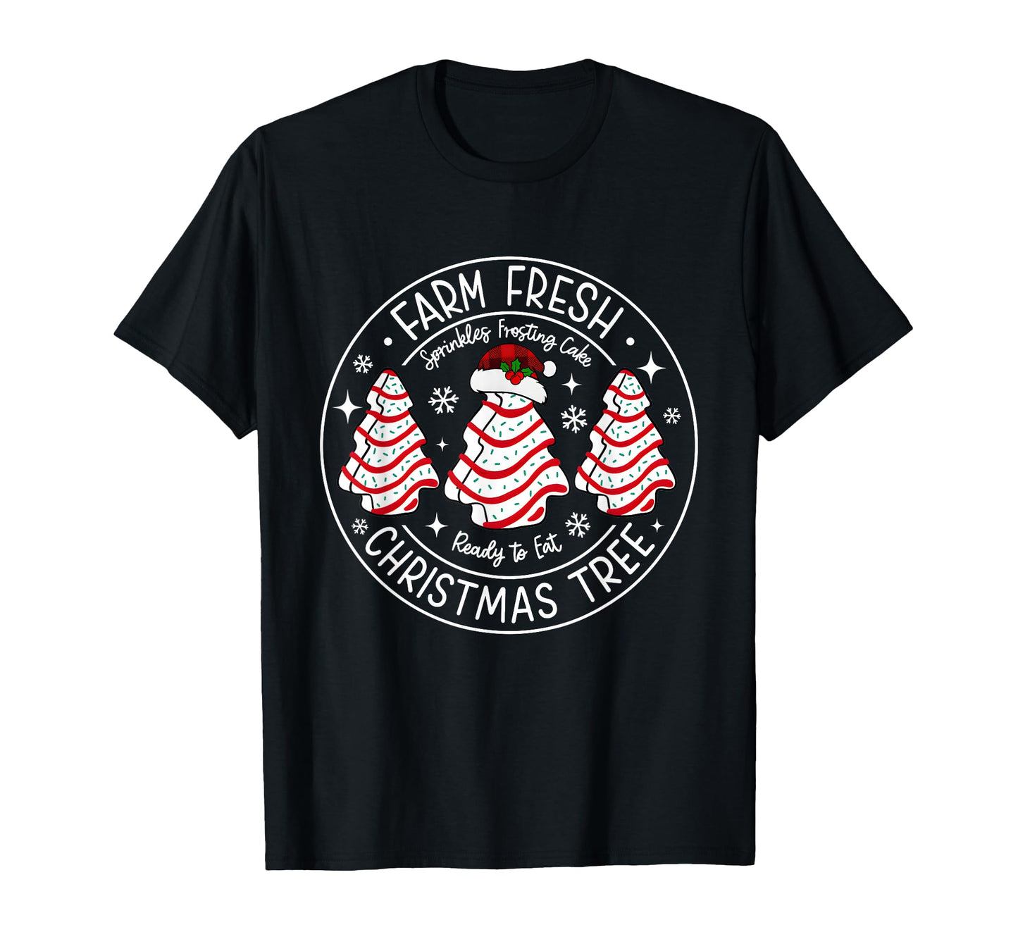 Farm Fresh Christmas Tree Cakes Matching Family Xmas Pajamas T-Shirt