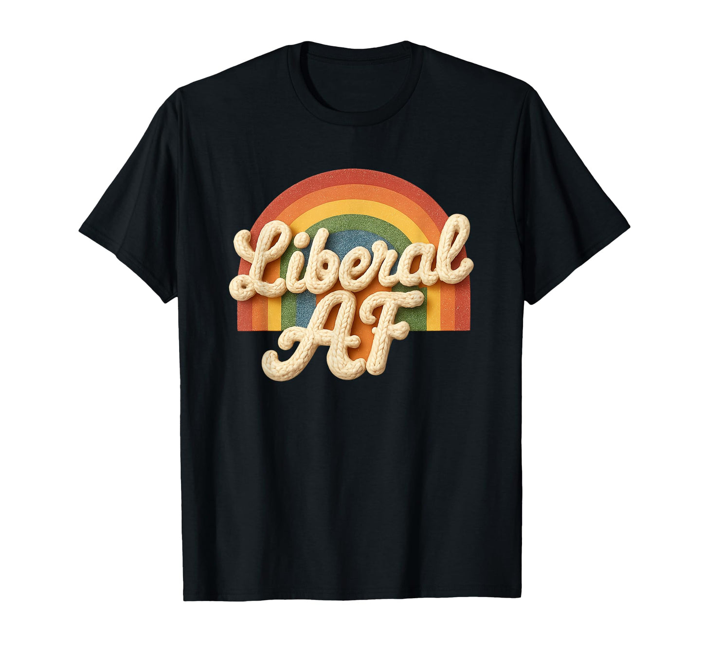 Liberal AF Democrat Rainbow Vintage T-Shirt