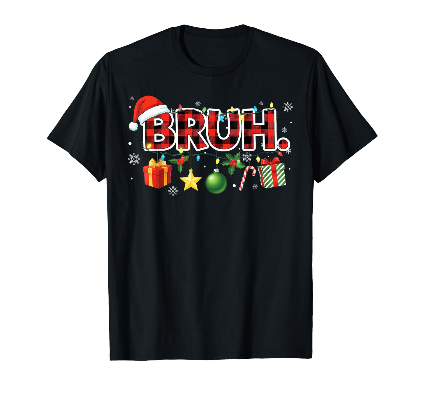 Bruh Christmas Teens Boys Xmas Kids Funny Christmas T-Shirt