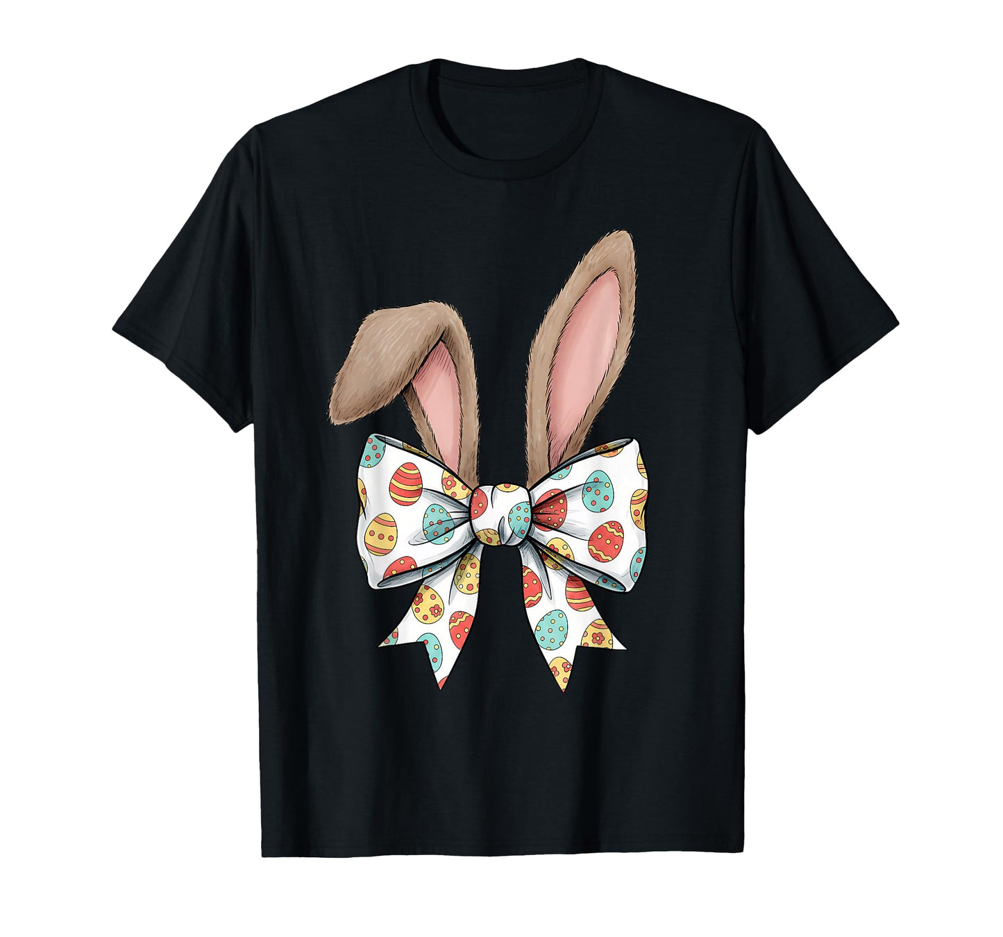 Easter Day Coquette Bow Cute Bunny Rabbit Women Girls Teens T-Shirt