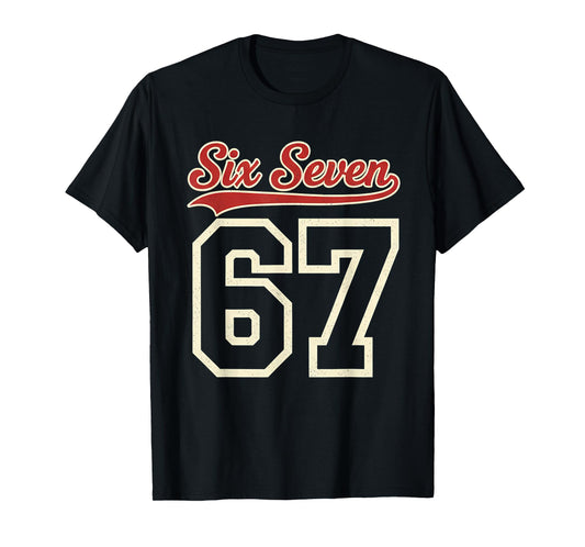 Number 67 Numbered Six Seven Baseball Jersey Style Team 67 T-Shirt