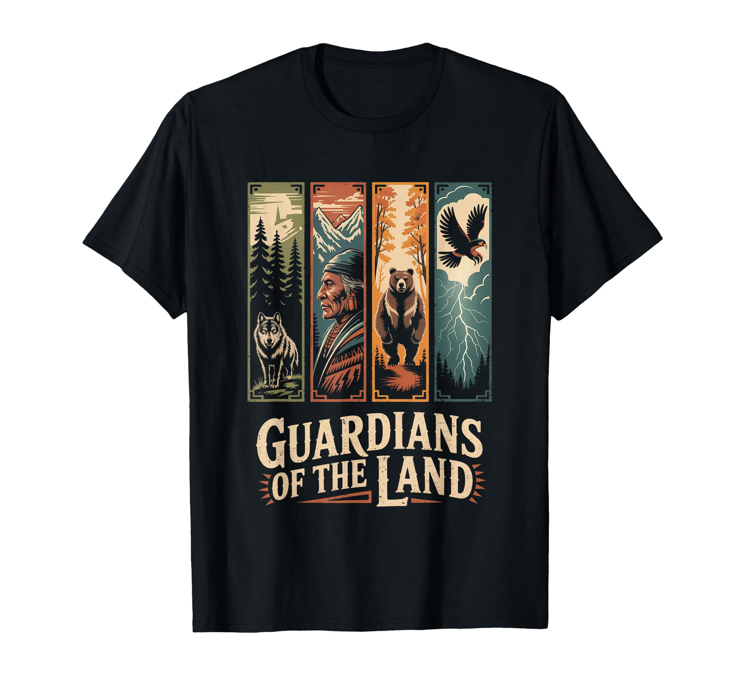 Native American Indian Guardians of Land Spirit Nature T-Shirt