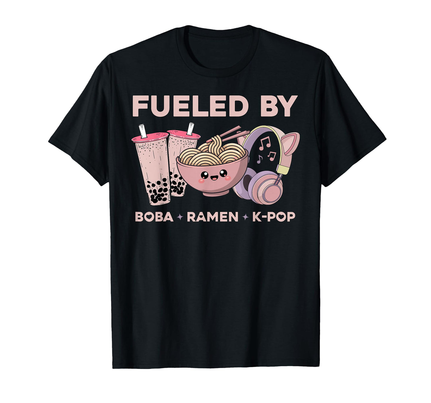 Ramen Kpop Fueled by Boba Ramen K-Pop Kawaii K Pop T-Shirt
