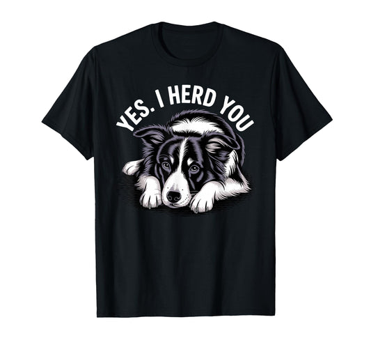 Funny Border Collie Art for Men Women Border Collie Lover T-Shirt