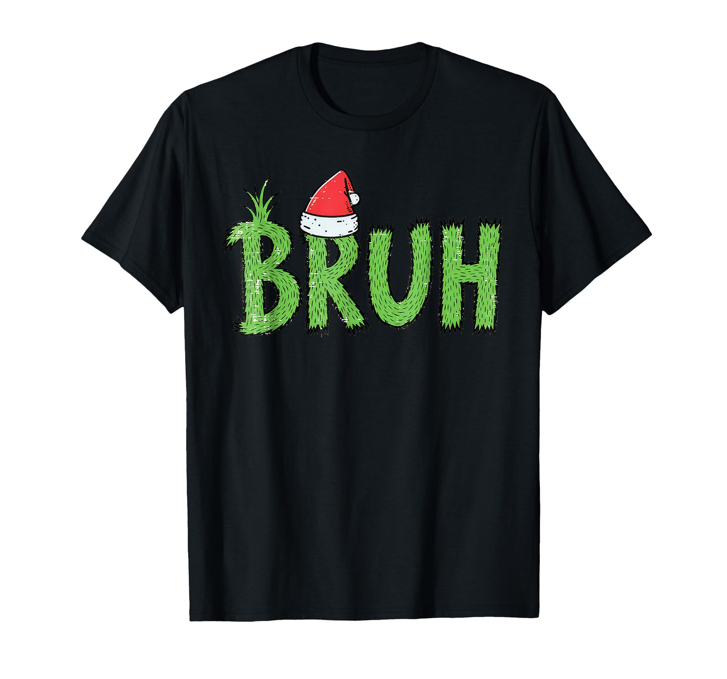 Christmas Bruh Santa Hat Funny Xmas Meme Humor Men Women Kid T-Shirt