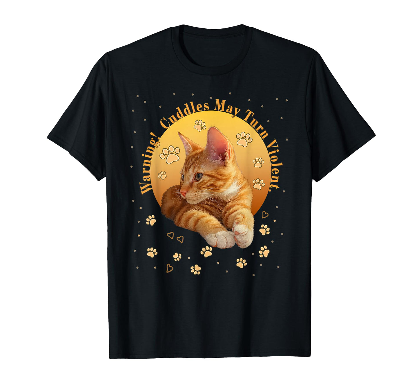 Orange Tabby Ginger Kitten Cat Lovers Mom Dad Gift T-Shirt