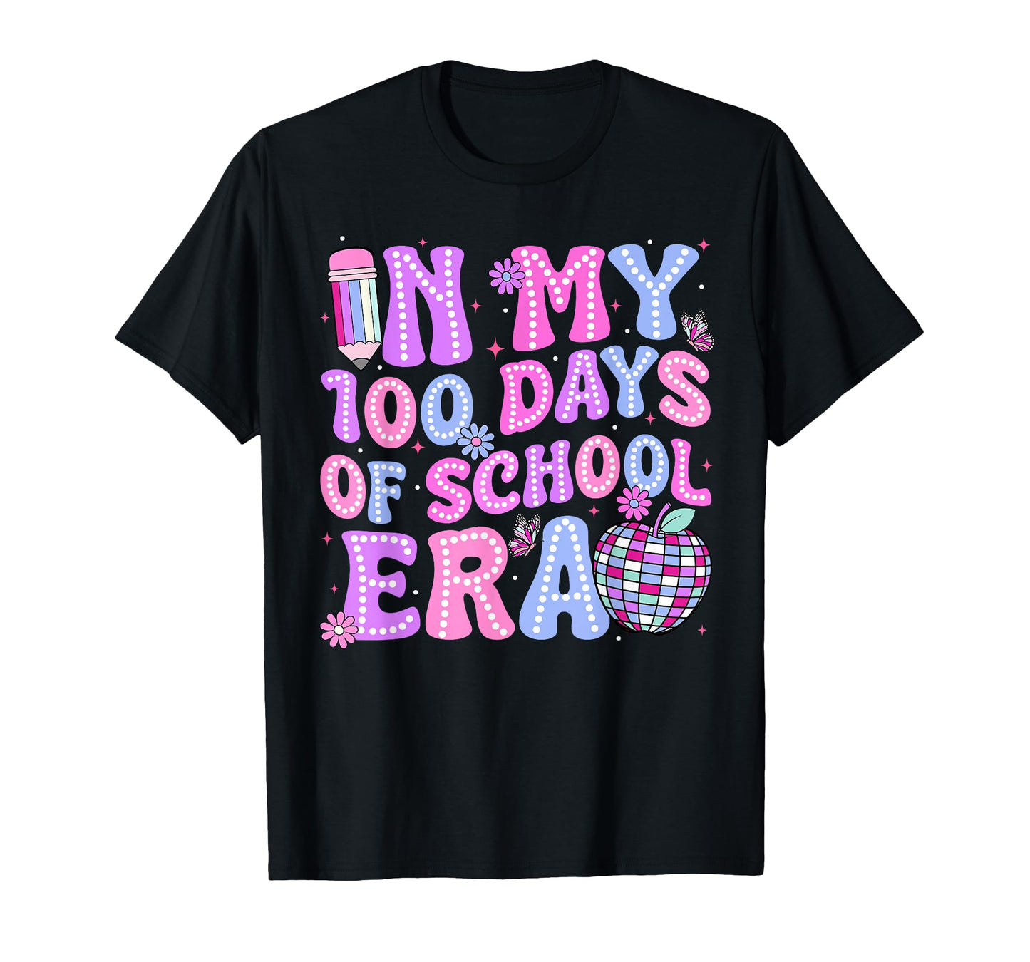 in My 100 Days of School Era Retro Disco 100th Day of School T-Shirt