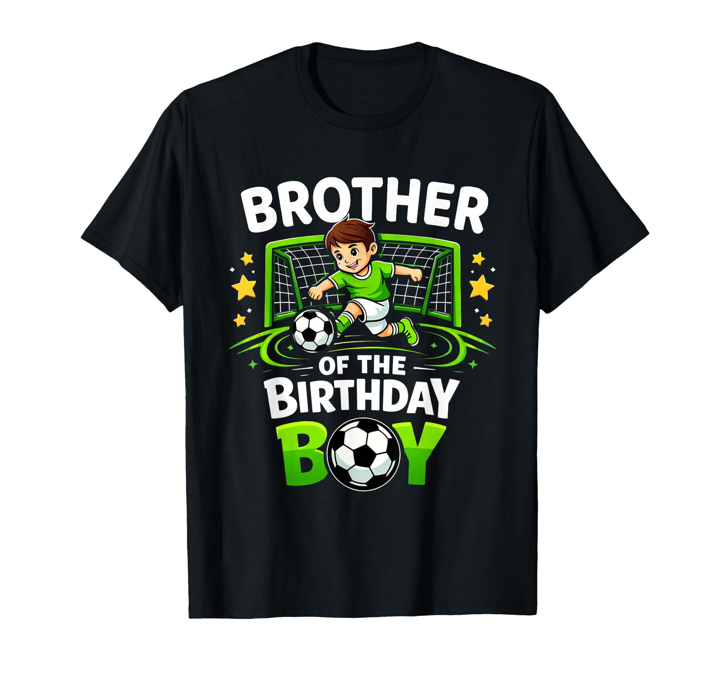 Brother of The Birthday Boy Soccer Ball Funny Soccer Brother T-Shirt