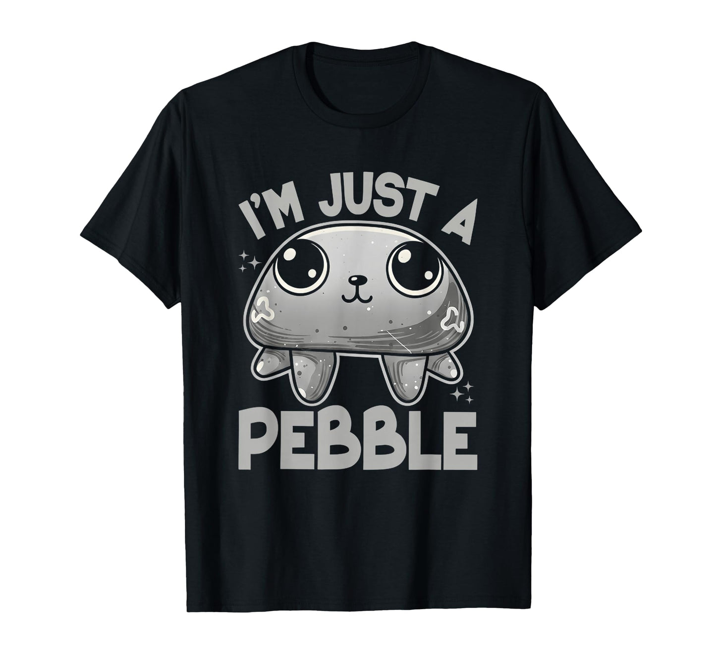 Im Just A Pebble Cute Minimalist Character Humor Design T-Shirt