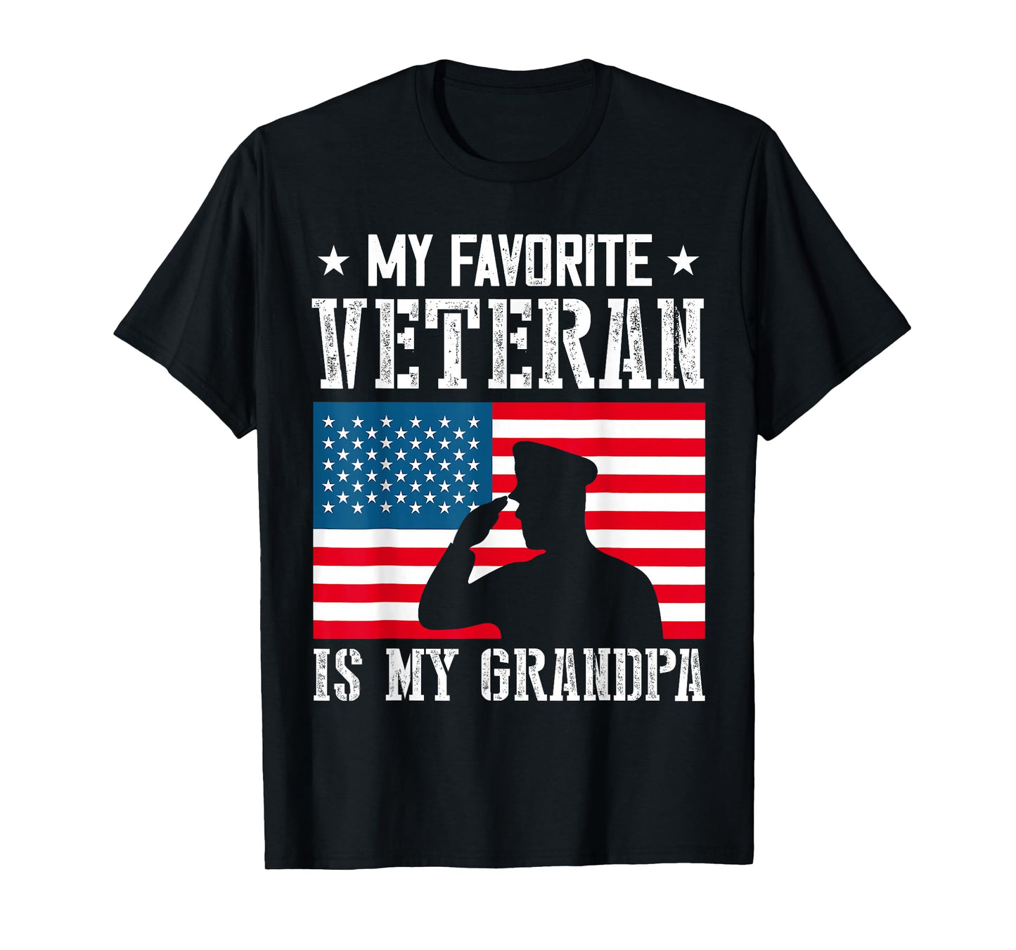 My Favorite Veteran is My Grandpa Veterans Day Thank You T-Shirt