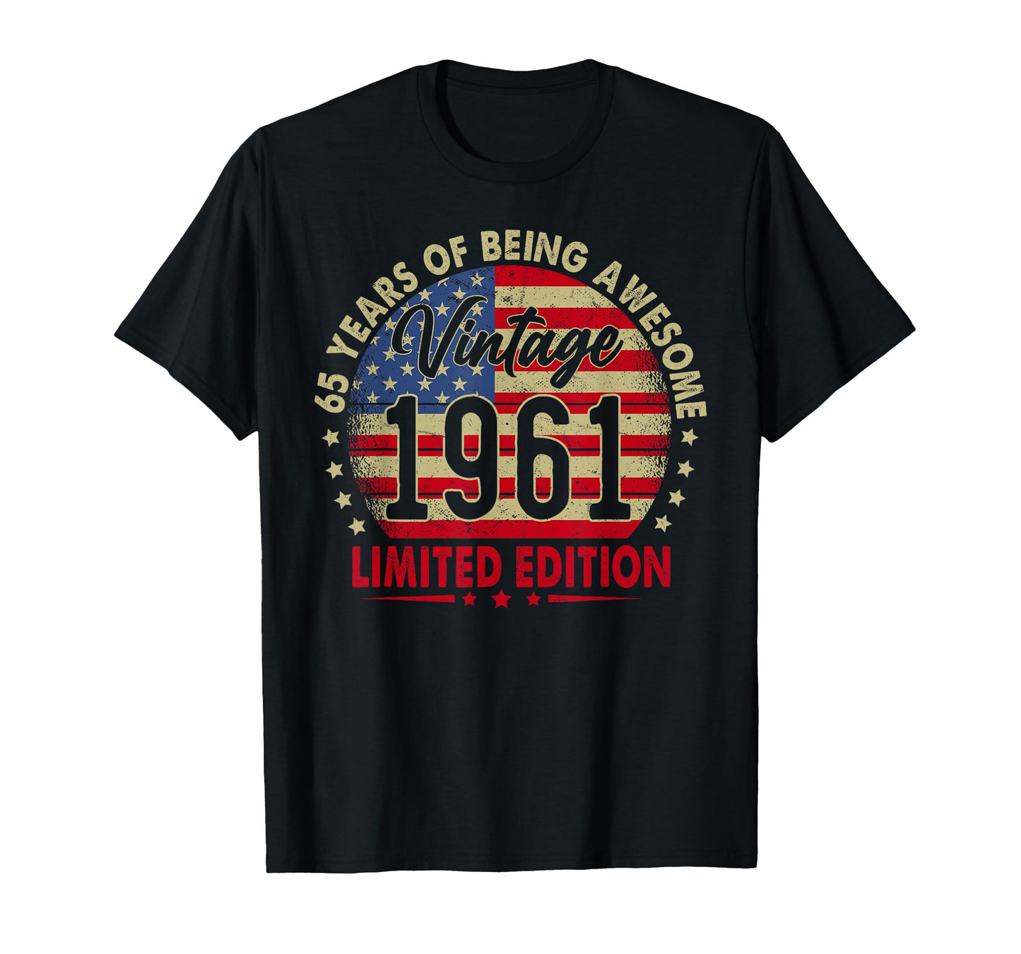 Vintage 1961 Limited Edition 65th Birthday 65 Years Old T-Shirt