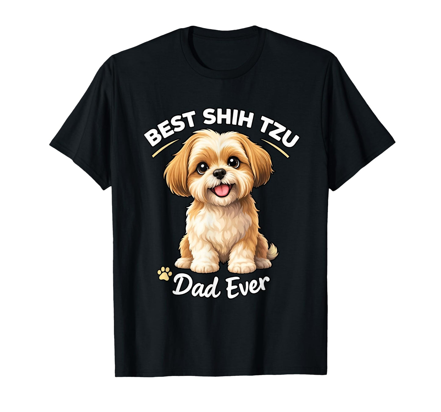 Best Shih Tzu Dad Ever Cute Dog Dad Pride T-Shirt