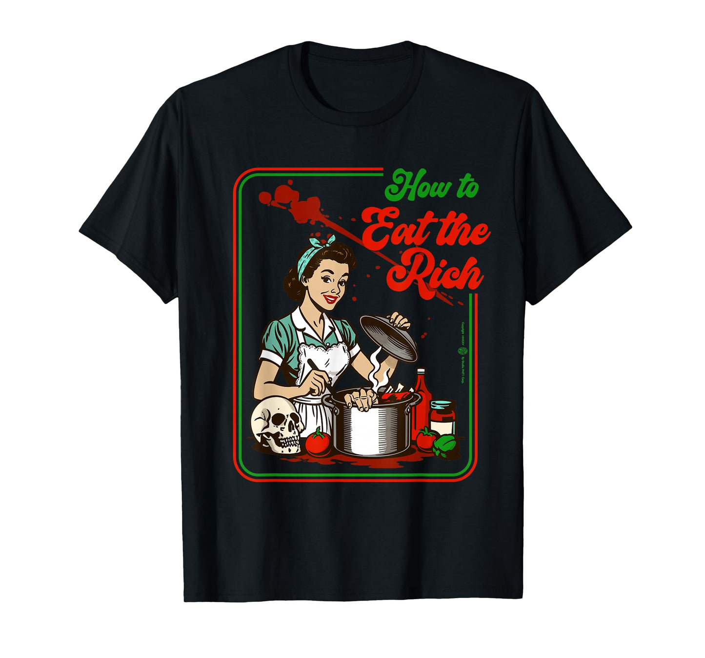 Vintage How to Eat The Rich 1970s T-Shirt