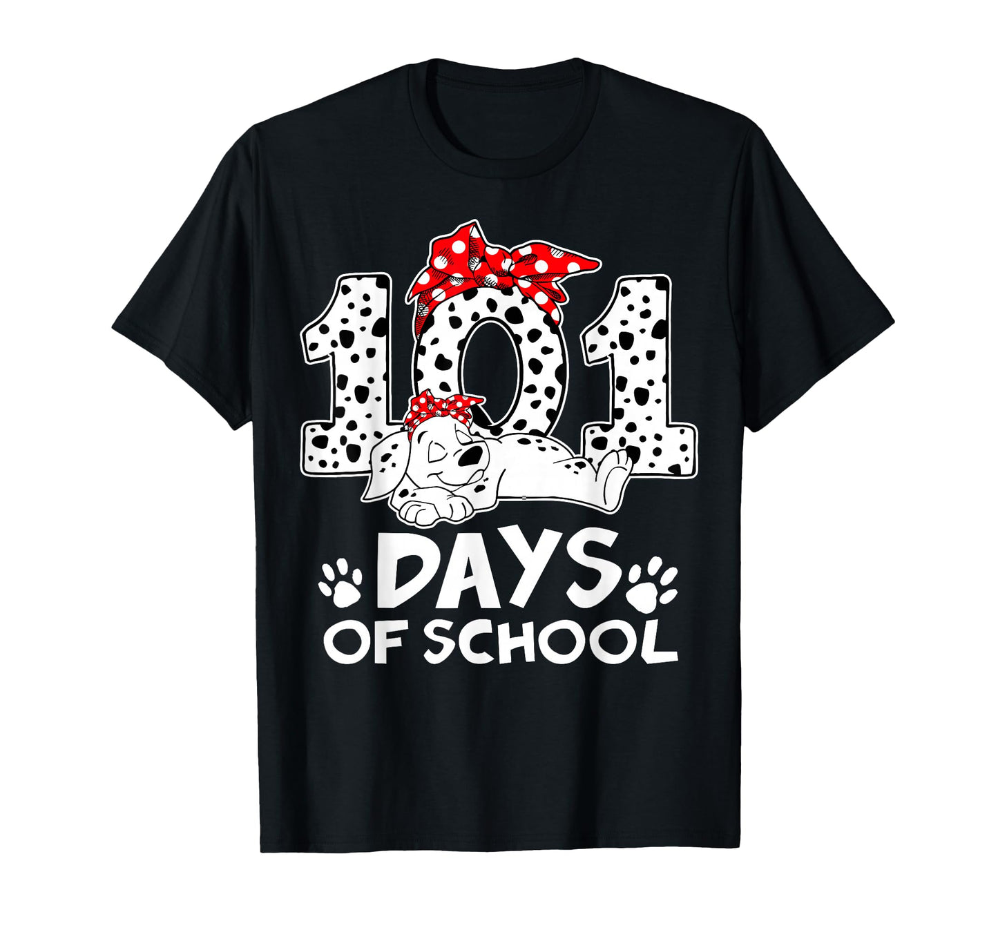 100 Days of School Dalmatian Dog Teachers Boys Girls Kids T-Shirt