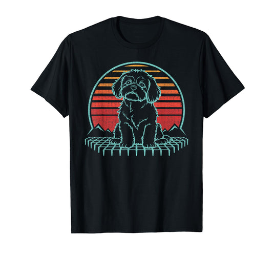 Shih Tzu Lover Dog Owner Retro Vintage 80s T-Shirt