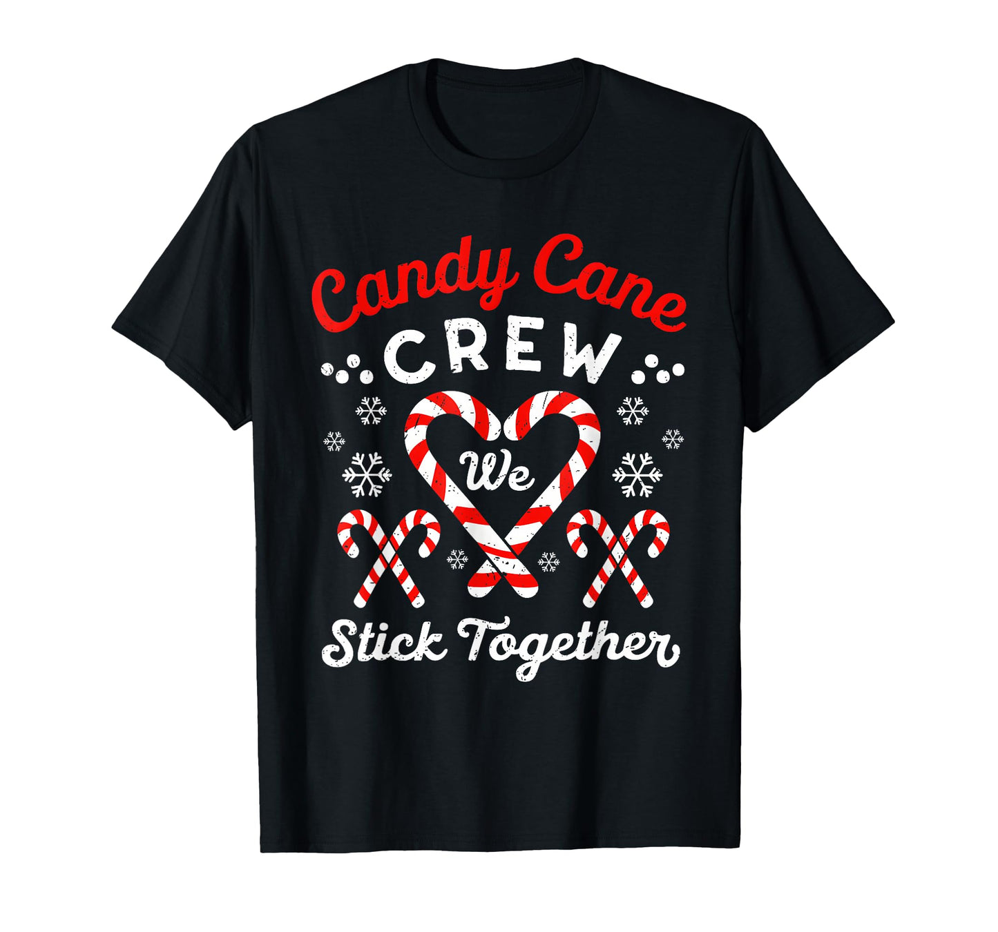 Christmas Candy Cane Heart Holiday Family Matching Pajama T-Shirt