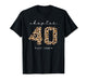 Chapter 40 Est 1986 Leopard Print 40th Birthday 40 Years Old T-Shirt
