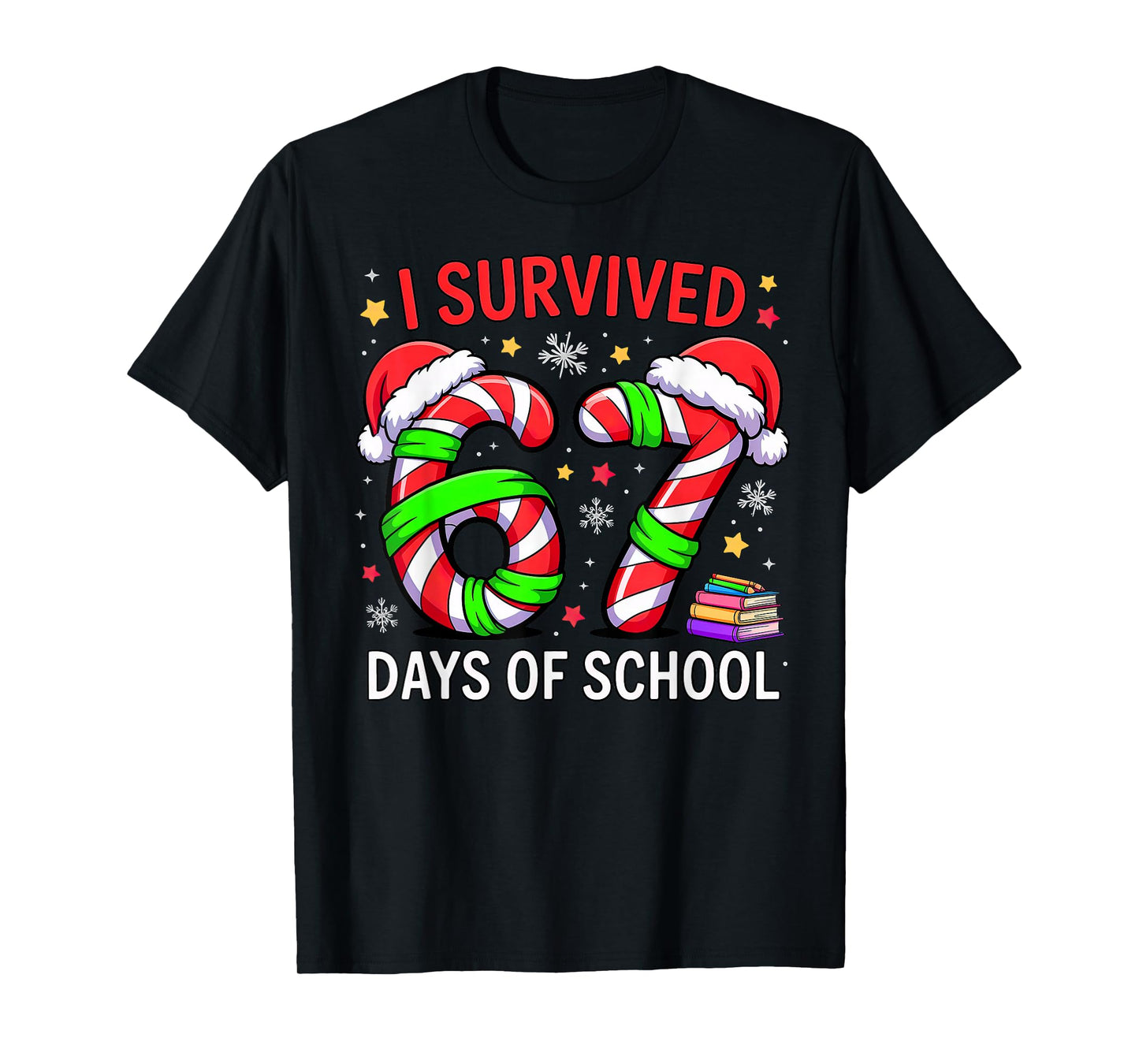 I Survived 67 Days of School Christmas T-Shirt