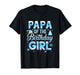 Papa of The Birthday Girl Snowflakes Winter Family Matching T-Shirt