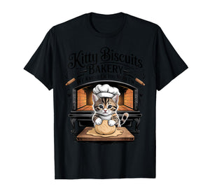 Kitty Biscuits We Knead Em You Need Em Funny Baking Cat T-Shirt