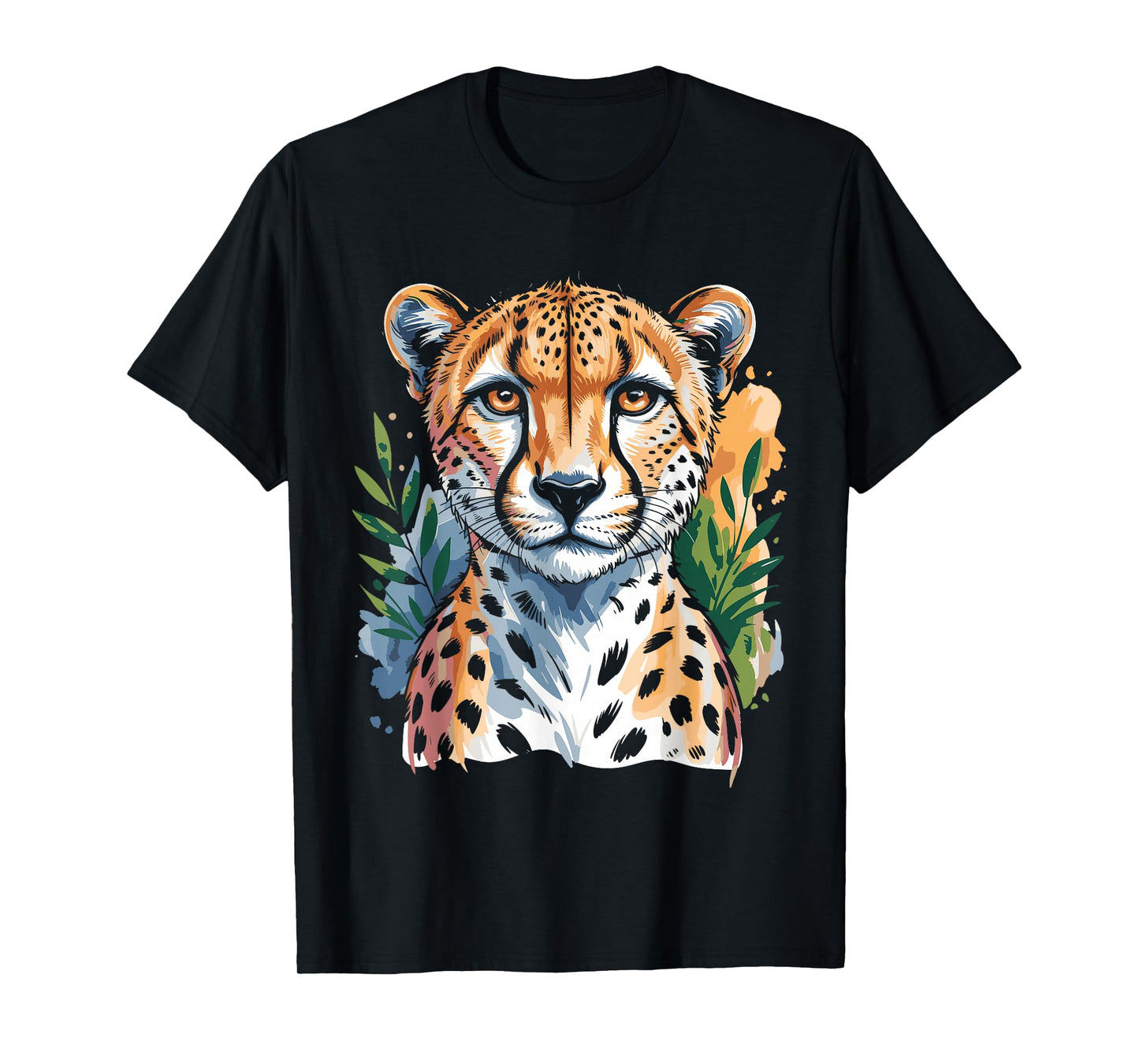 Watercolor Cheetah Face T-Shirt