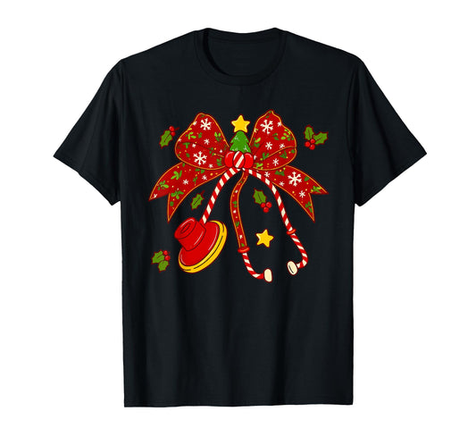 Nurse Christmas Stethoscope Nurses Xmas Pajamas Santa Women T-Shirt