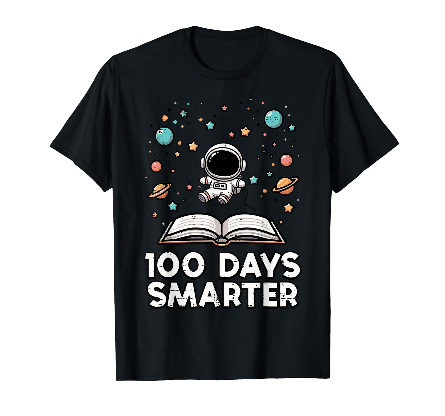 100 Days Smarter Astronaut Book 100th Day Girls Kids Women T-Shirt