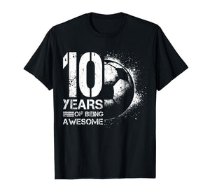 10th Birthday Boy Girl Soccer Player Football 10 Years Old T-Shirt