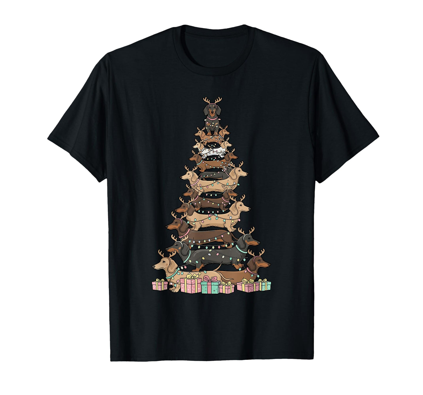 Dachshund Dog Christmas Outfit, Dachshund Christmas Tree T-Shirt