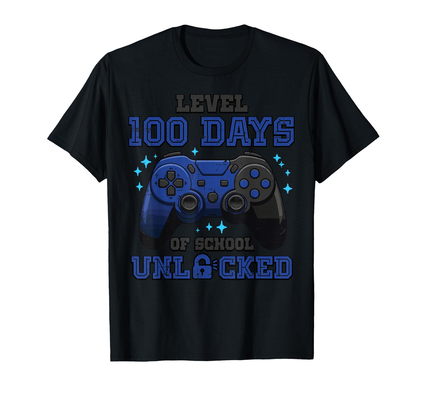 Level 100 Days of School Unlocked Gamer 100th Day Boys Kids T-Shirt