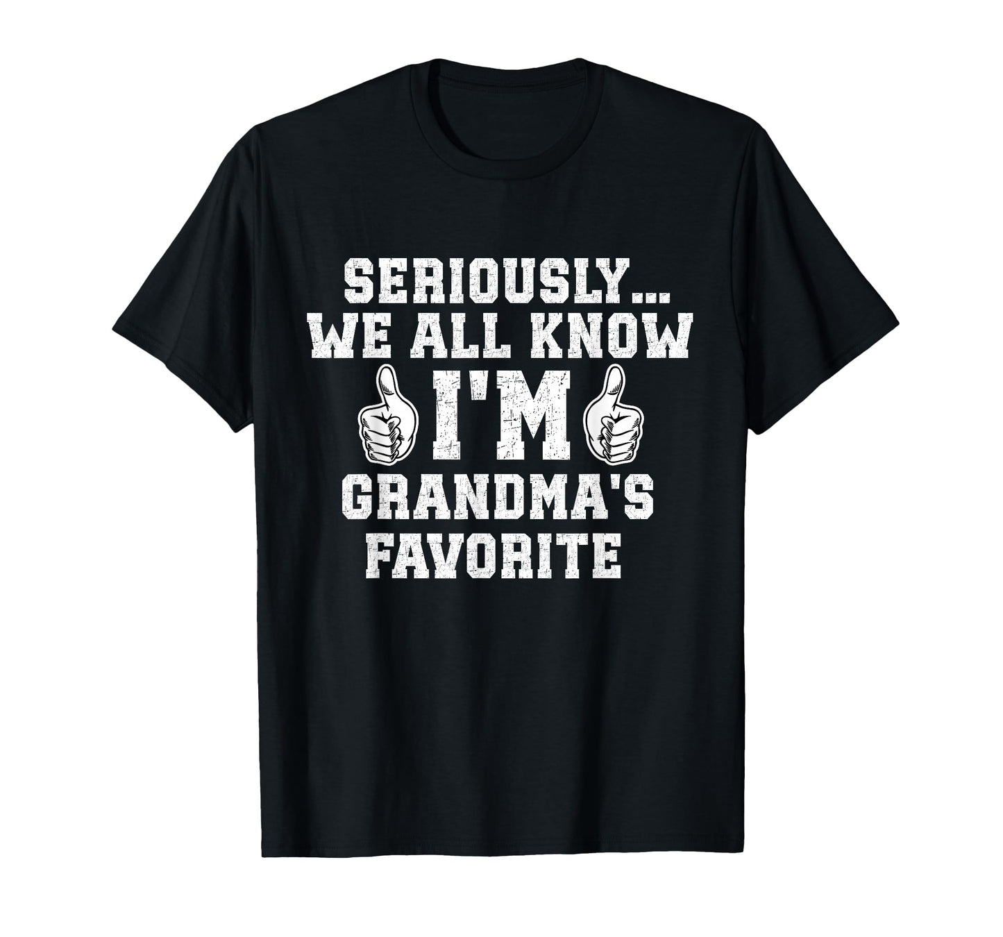 I'm Grandma's Favorite Grandson Granddaughter Humor Funny T-Shirt