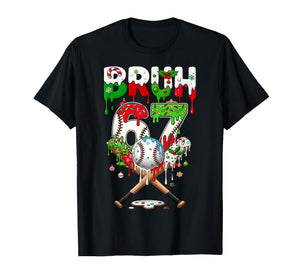 Baseball Bruh 67 Ice Cream Drip Christmas Six Seven Kids T-Shirt