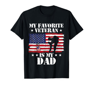 My Favorite Veteran is My Dad Shirt Thank You Veterans Kids T-Shirt