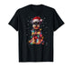 Christmas Dog Schnauzer Santa Xmas Women Men Kids T-Shirt