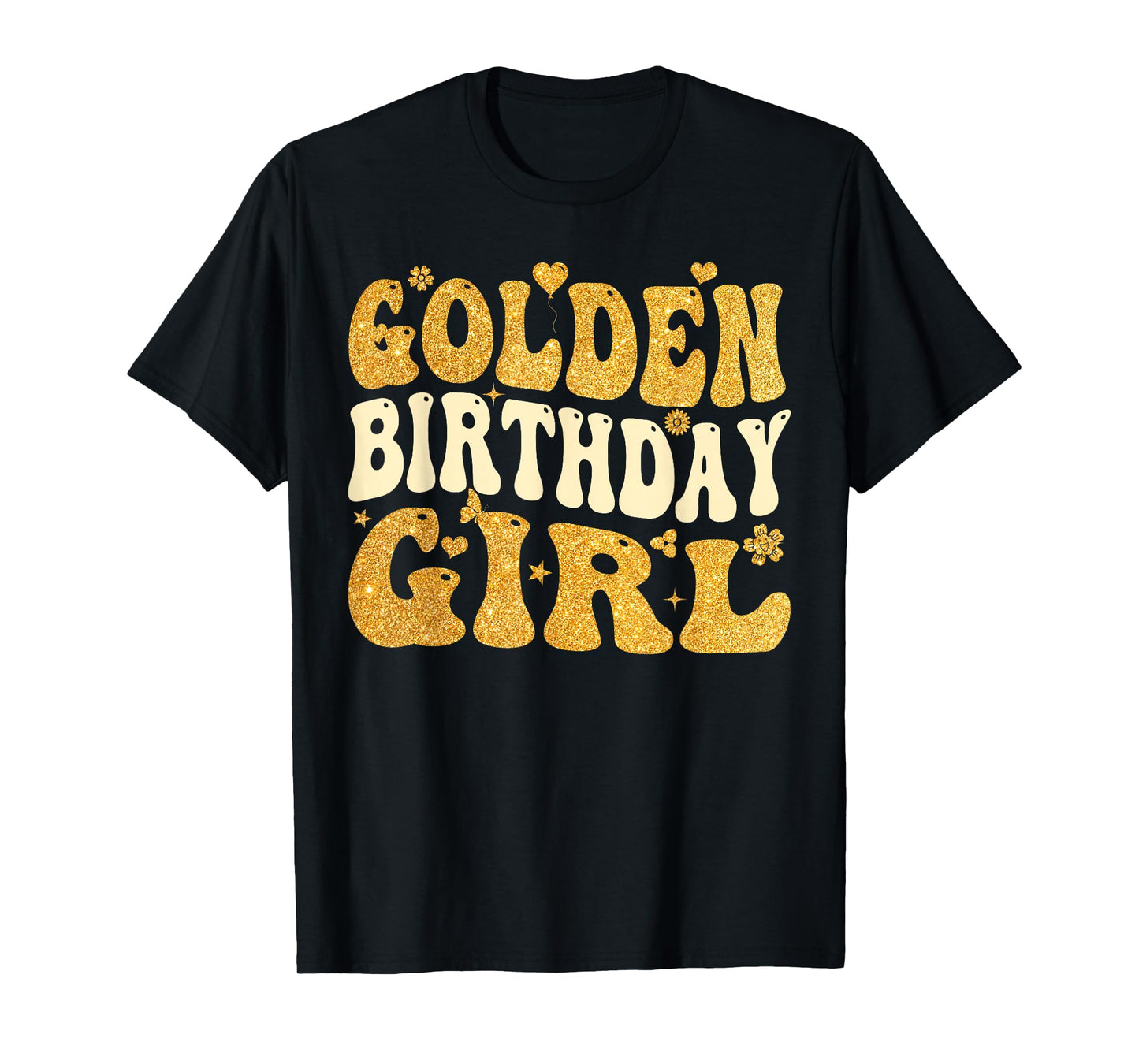 Golden Birthday Girl Era Women Kids Groovy T-Shirt