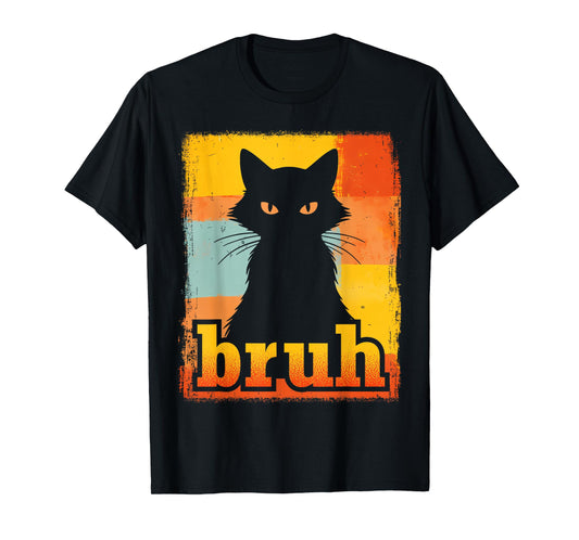 Funny Bruh Cat Meme for Teens Boys Girls Men Women Graphic T-Shirt