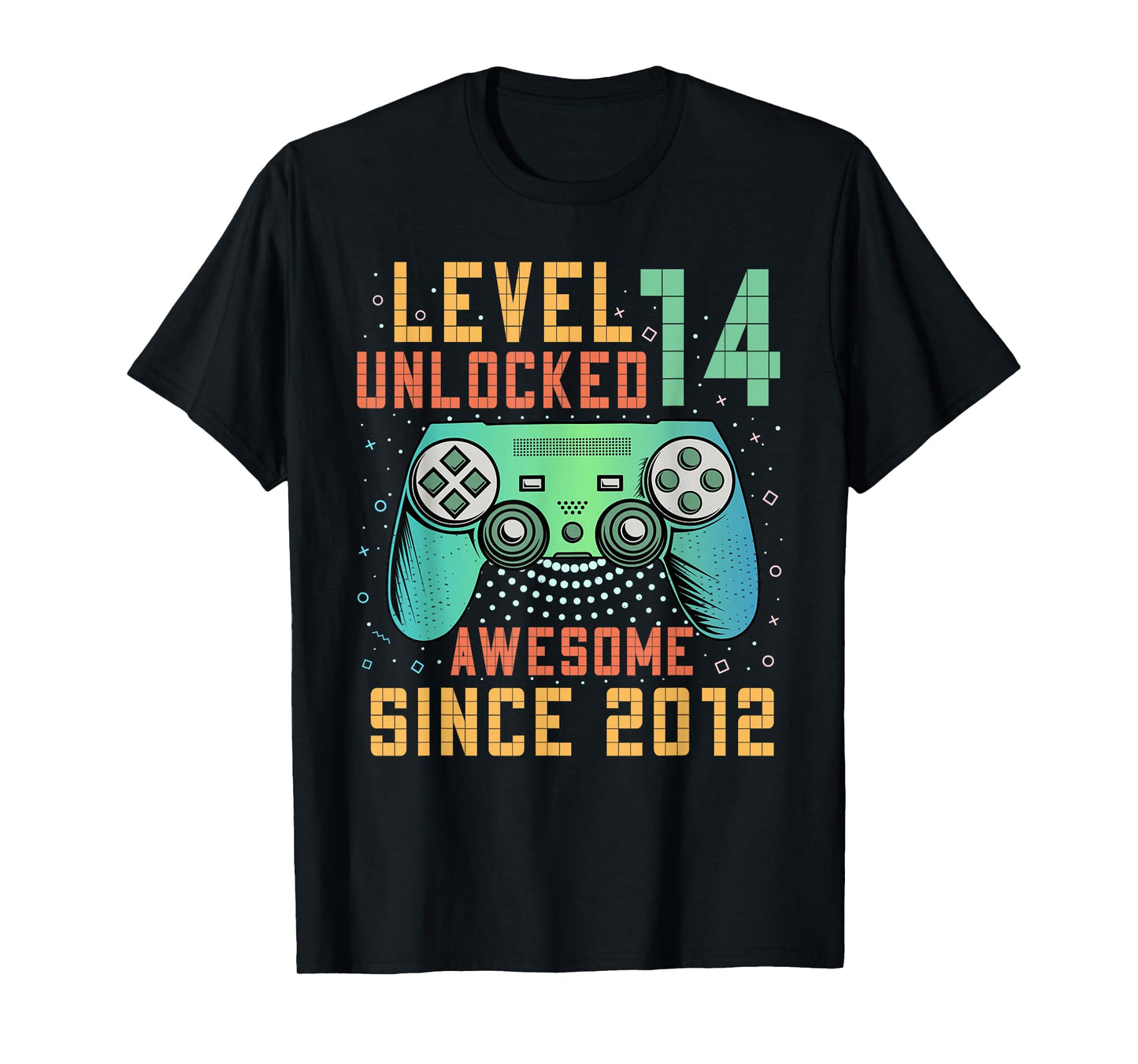 Level 14 Unlocked Awesome Since 2012 14th Birthday Boy T-Shirt