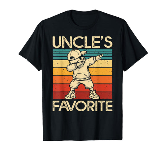 Retro I'm Uncle's Favorite Dabbing Funny Family Humor Nephew T-Shirt