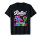 9th Birthday Shirt Girl Nine 9 Year Old Roller Skate Skating T-Shirt