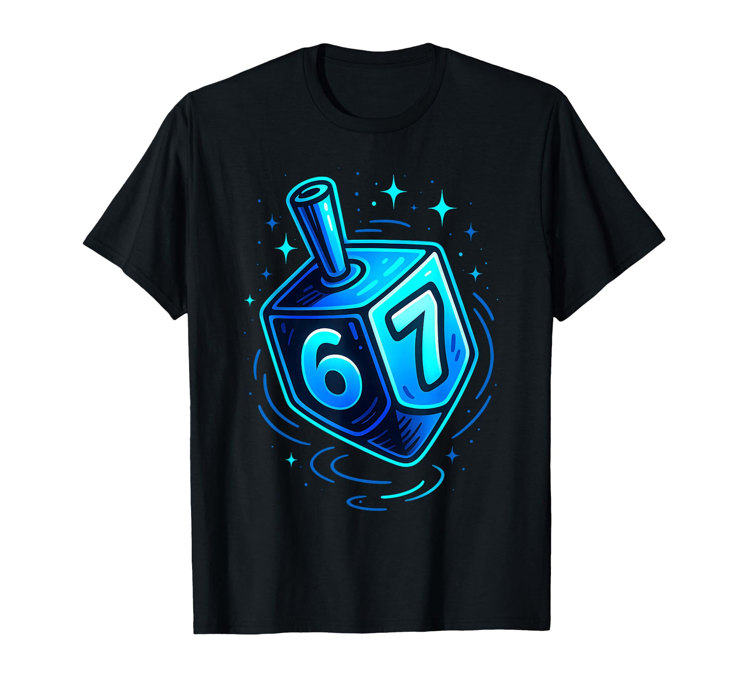 Hanukkah 67 Six Seven Meme Dreidel Menorah Chanukah Boy Kids T-Shirt