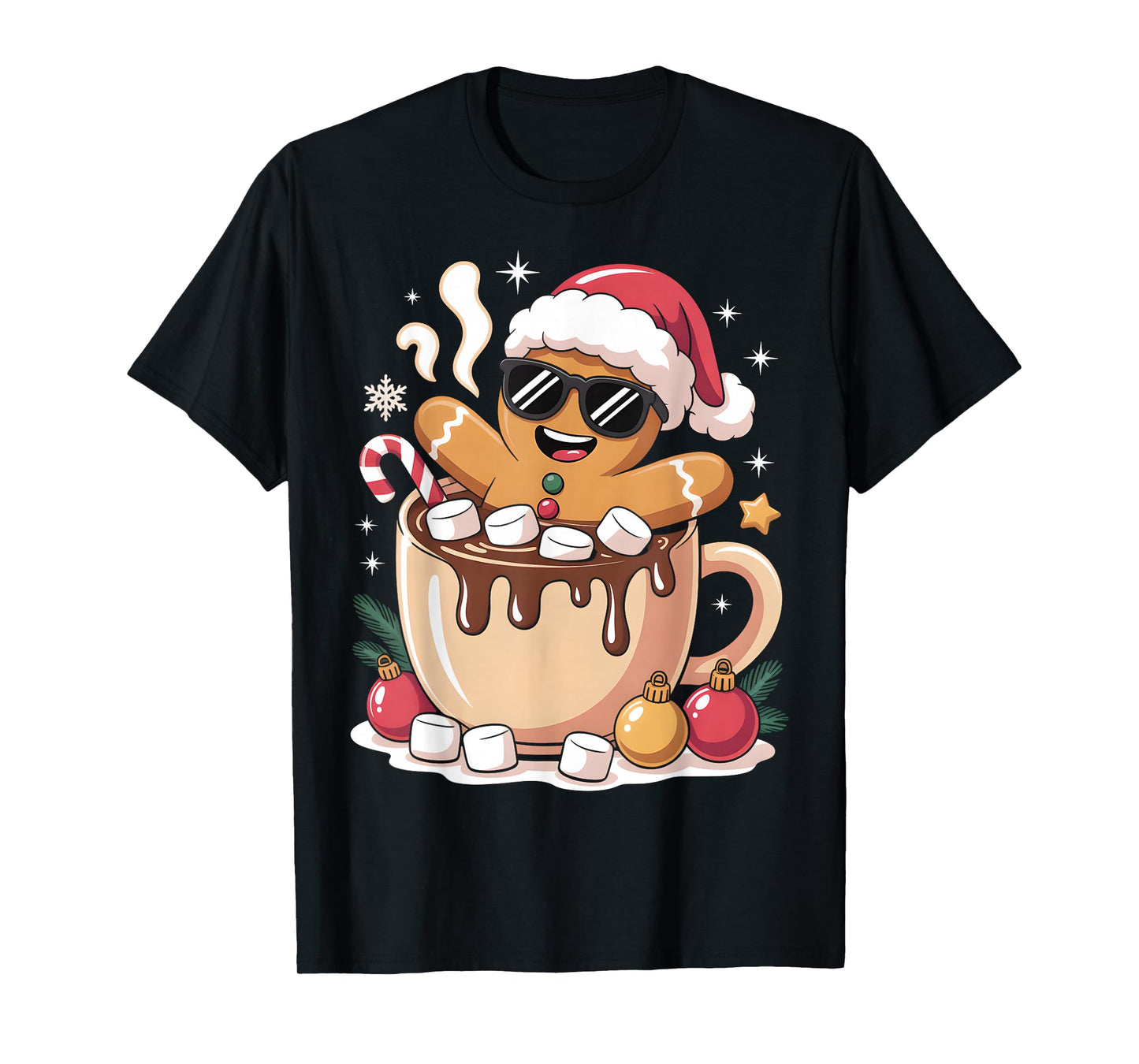 Gingerbreadman Christmas Cocoa Gingerbread Men Women Teens T-Shirt