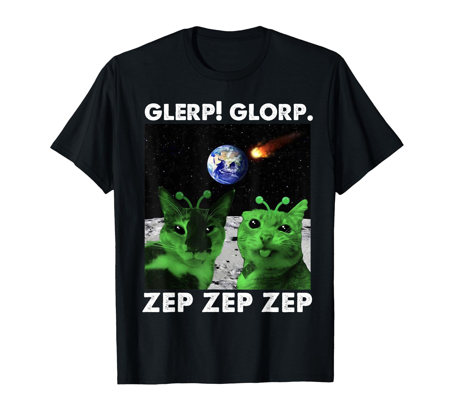 Gnarp Cat Silly Alien Cat Meme Brainrot Meme Funny Silly Cat T-Shirt