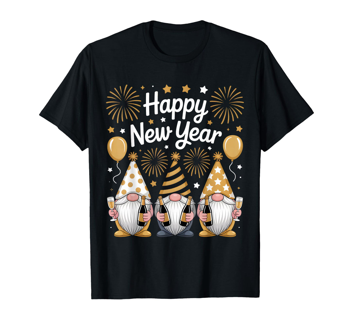 Happy New Years Eve Party Gnomes Matching Family T-Shirt