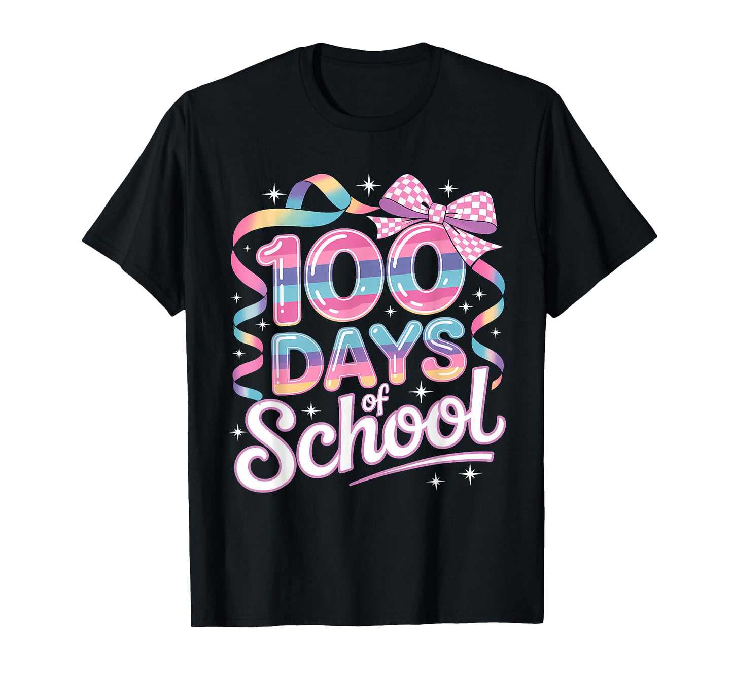 100th Day of School Coquette Bow 100 Days of School Teacher T-Shirt