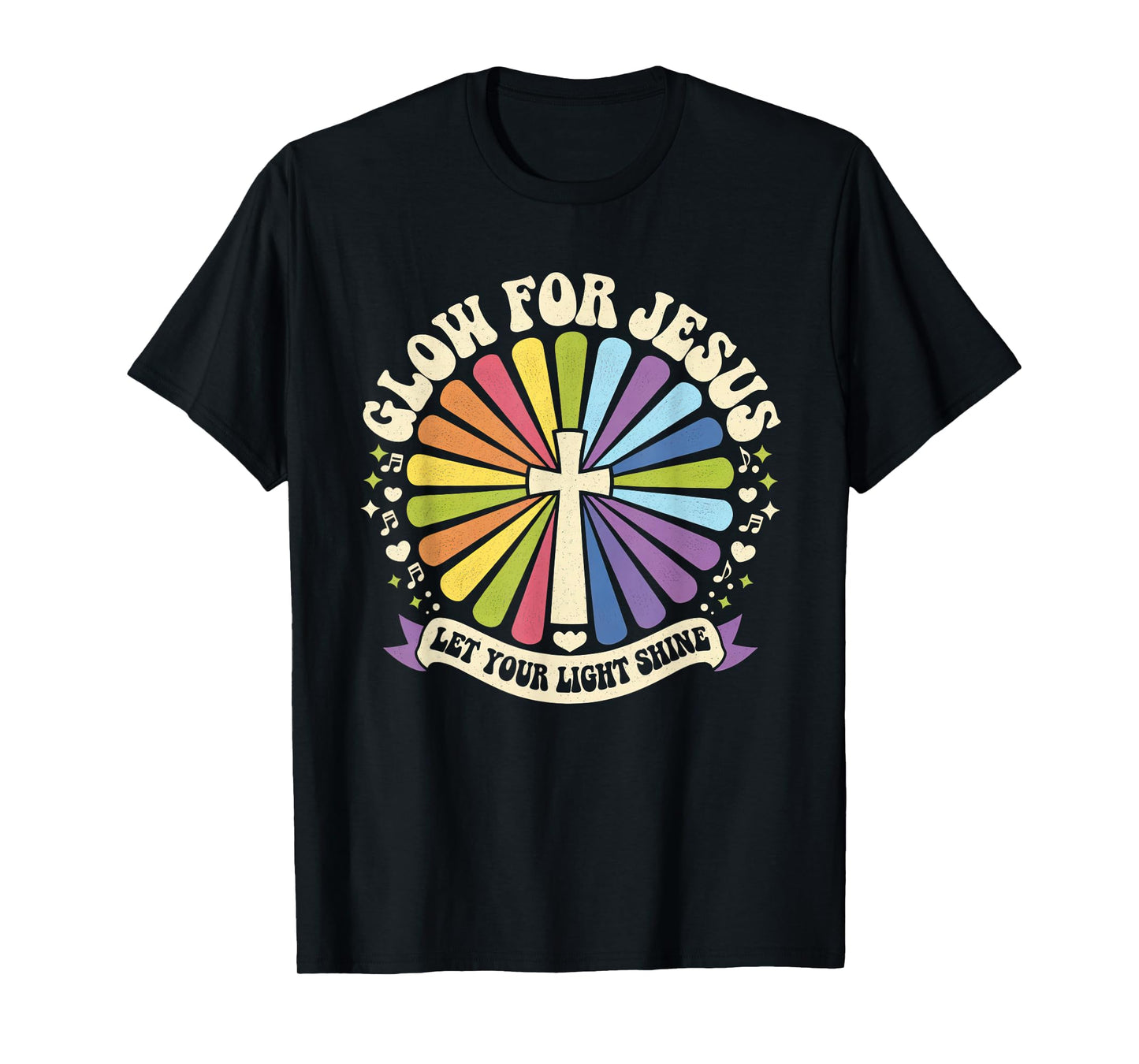 Glow for Jesus Tshirt Christian Faith Lion God Christianity T-Shirt