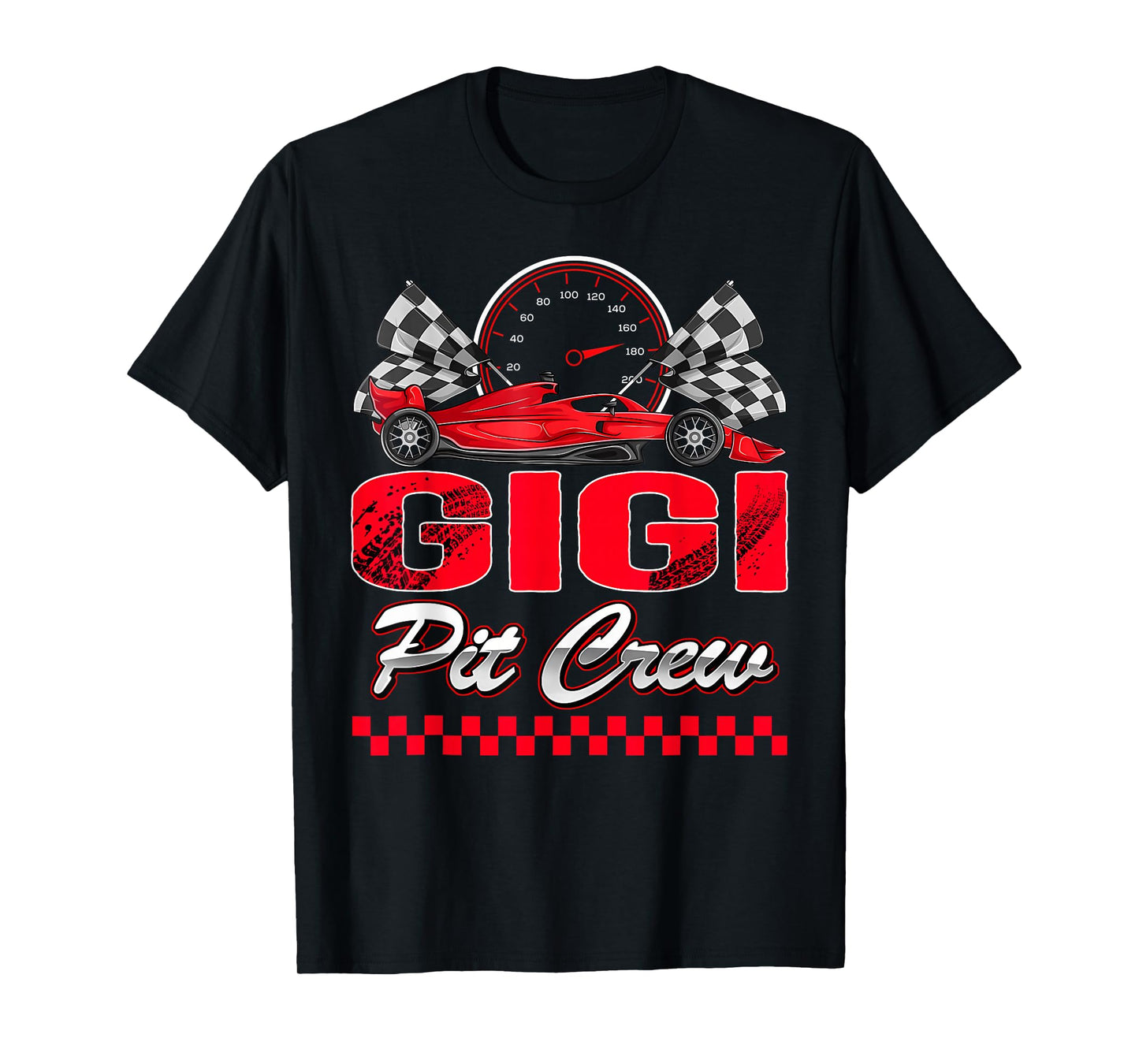 Gigi Pit Crew Racing Family Race Car Birthday Boy T-Shirt