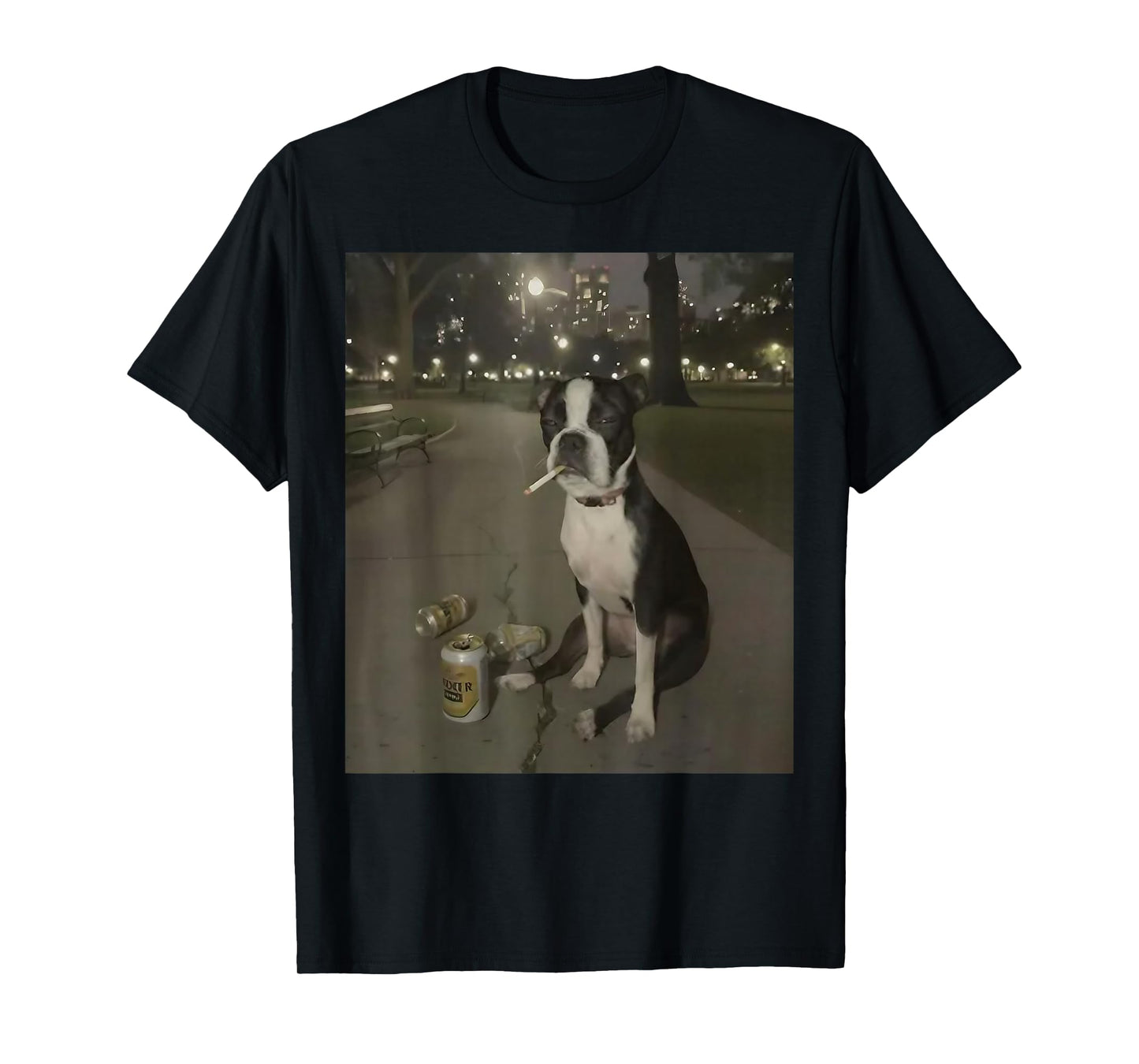 Funny Smoking Dog Meme Cigarette Gen Z Meme Dog Lover T-Shirt