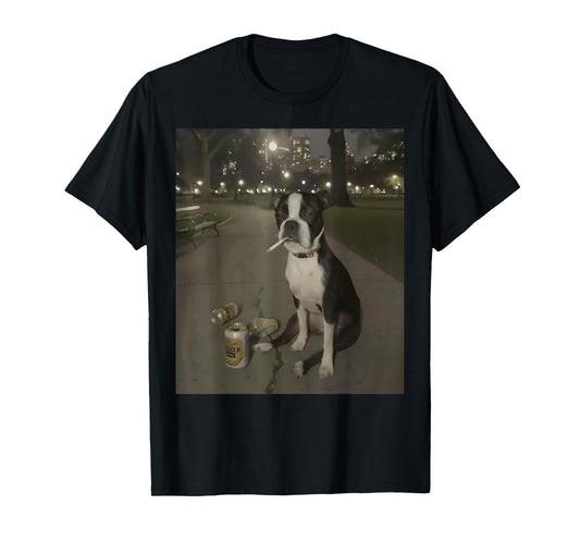 Funny Smoking Dog Meme Cigarette Gen Z Meme Dog Lover T-Shirt