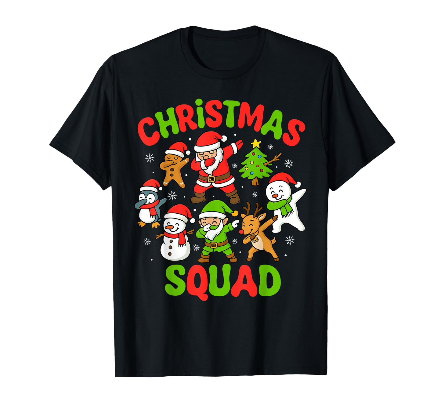 Christmas Squad Dabbing Santa for Family Youth Boys Coworker T-Shirt